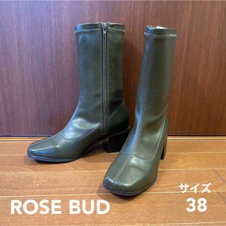 ローズバッド(ROSE BUD)のROSE BUD ローズバッド ★ストレッチミドルブーツ38 (ブーツ)