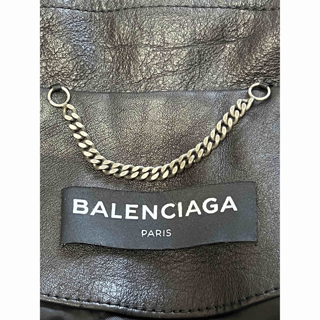 BALENCIAGA バレンシアガ【485716 TWH15】レザー ライダース メンズのジャケット/アウター(ライダースジャケット)の商品写真