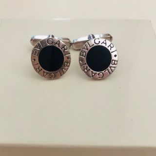 925 BVLGARI  ブルガリ　カフス　オニキス 17.2g