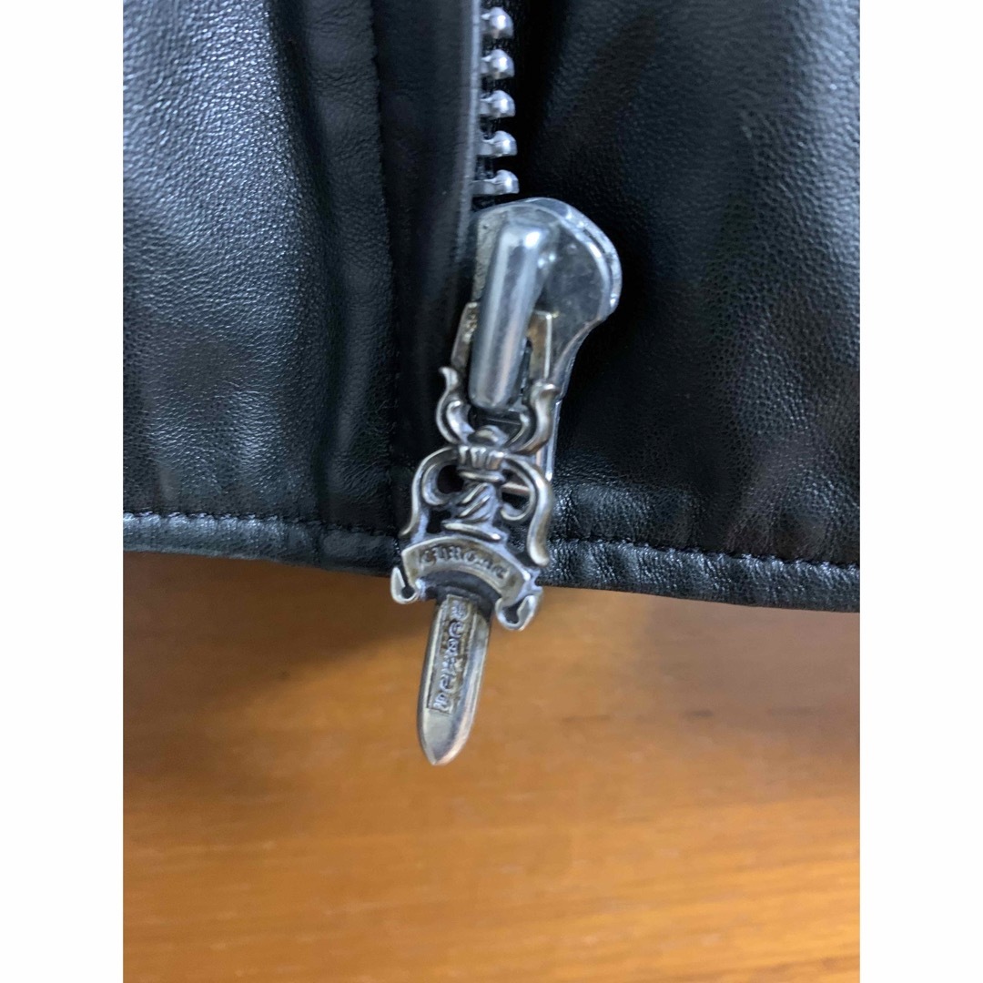 Chrome Hearts(クロムハーツ)のレア　クロムハーツ　moto ski 軽量　M chrome hearts メンズのジャケット/アウター(ライダースジャケット)の商品写真