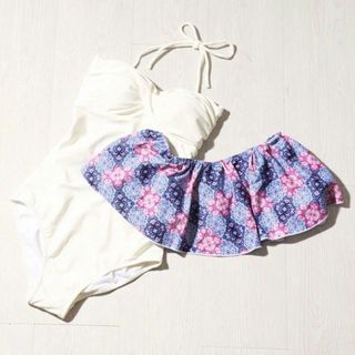 オニール(O'NEILL)の新品♡ムラスポ購入♡O'NEILL水着2点セット♡ホワイトM♡海外旅行♡オニール(水着)