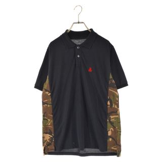 ソフネット(SOPHNET.)のSOPHNET. ソフネット 15SS CAMOUFLAGE SIDE PANEL POLO カモフラージュ サイドパネル半袖ポロシャツ ブラック SOPH-150099(ポロシャツ)