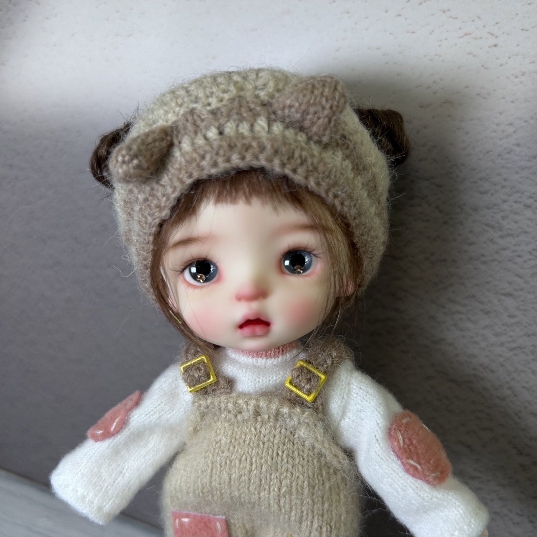 ob11 BJDSD1/12服 人形 ウィッグ オビツ11 ヘッド粘土人形