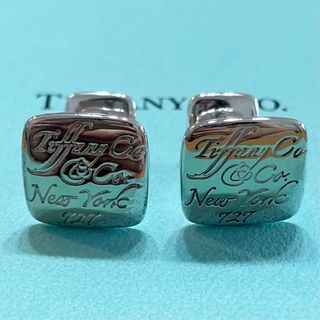 【Aランク】Tiffany＆Co. ティファニー K18YG シグネチャー カフス ボタン イエローゴールド メンズ スーツ アクセサリー【ISEYA】