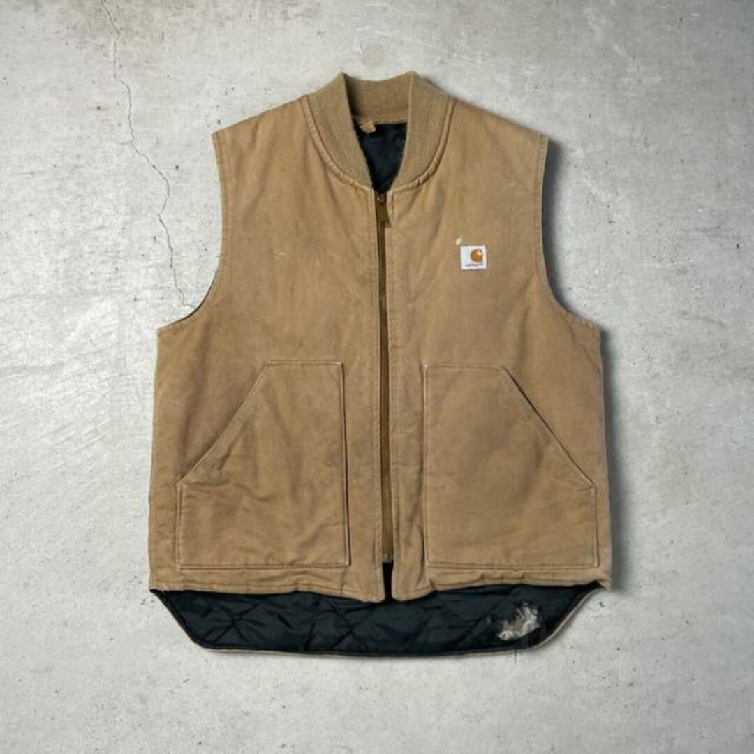 80年代, Carhartt, カーハート, ダック地, ワークベスト, キルティングライナー, メンズL | フリマアプリ ラクマ