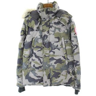 カナダグース(CANADA GOOSE)のCANADA GOOSE カナダグース WYNDHAM PARKA ウィンダムパーカー カモフラ ファーダウンジャケット グレー XS(ダウンジャケット)