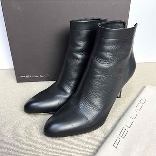 PELLICO - 36.5 PELLICO バックジップ ショートブーツ 黒 ペリーコ