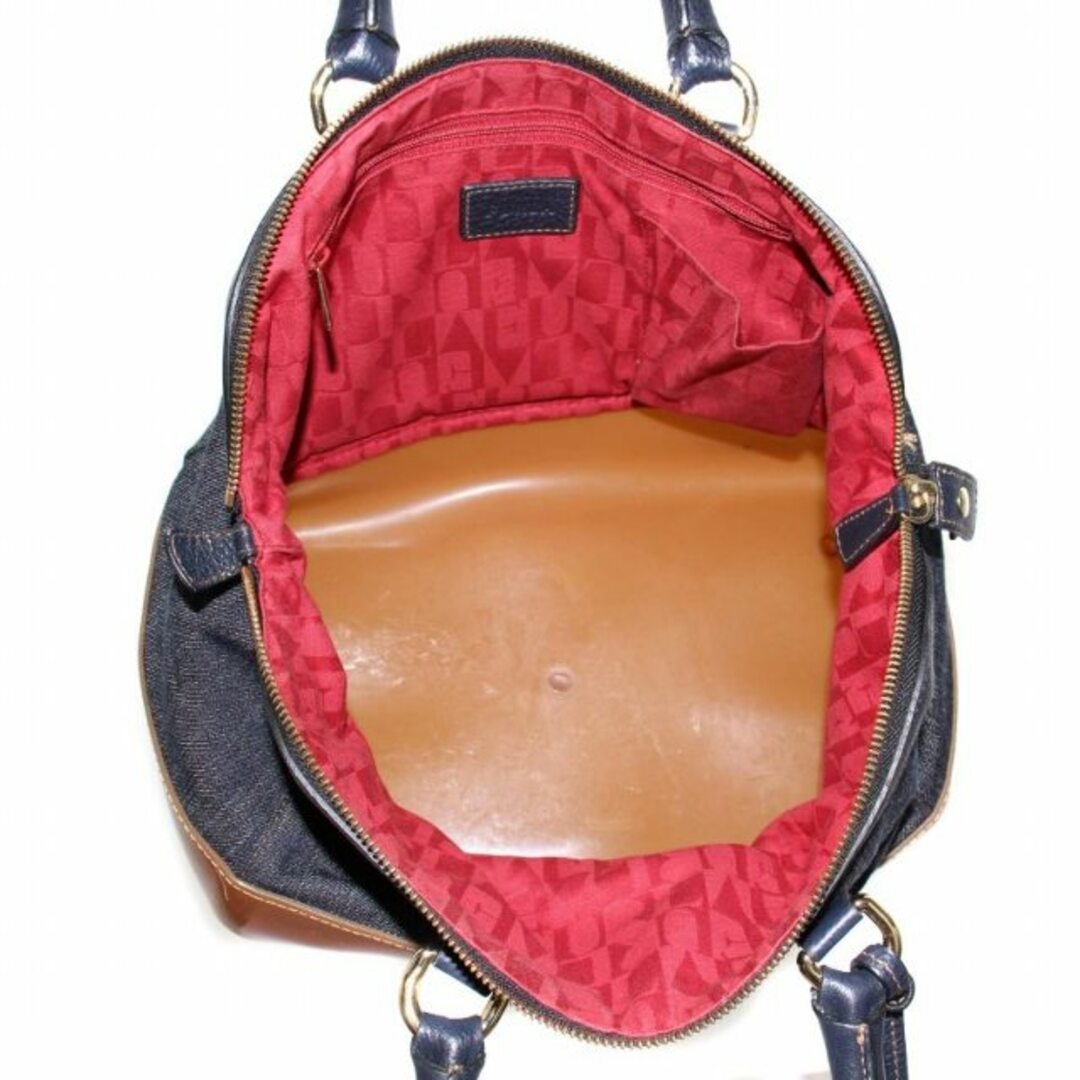 Furla(フルラ)のフルラ トートバッグ ハンドバッグ デニム ラバー クロシェット インディゴ レディースのバッグ(トートバッグ)の商品写真