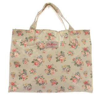 キャスキッドソン(Cath Kidston)のキャスキッドソン トートバッグ PVCコーティング 薔薇 花柄 ベージュ(トートバッグ)