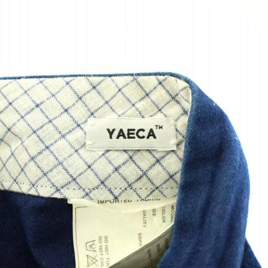 YAECA(ヤエカ)のヤエカ Tuck Pants タックパンツ M インディゴ 166059 レディースのパンツ(デニム/ジーンズ)の商品写真