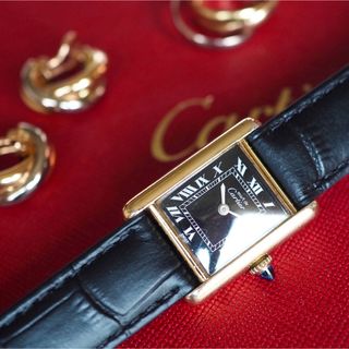 美品 カルティエ マスト タンク ゴールドライン ローマン SM Cartier-