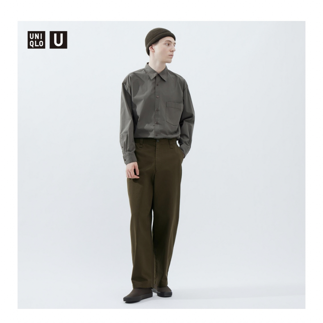 UNIQLO(ユニクロ)のUNIQLO U ワイドフィットチノ DARK BROWN サイズ79 メンズのパンツ(チノパン)の商品写真