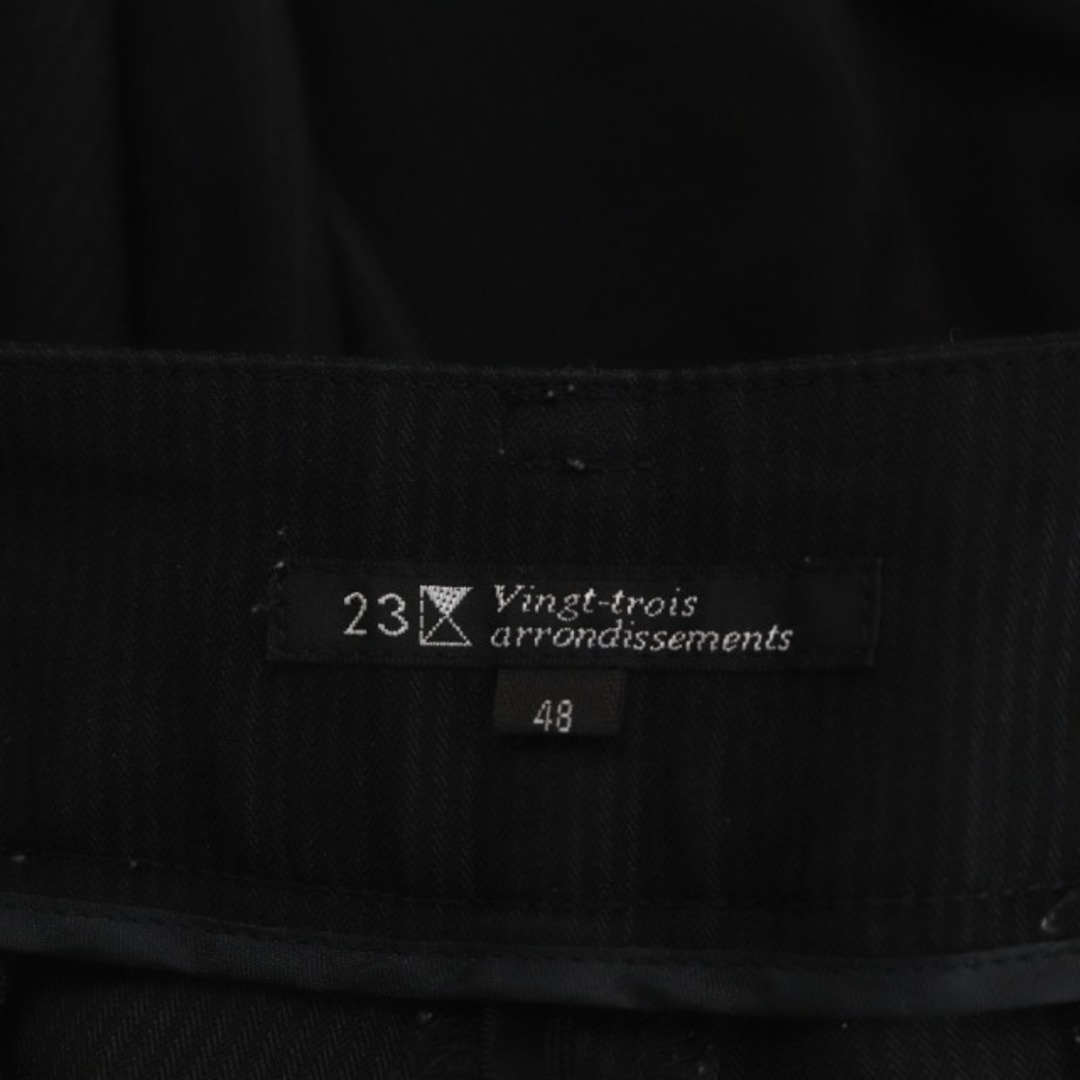 23区(ニジュウサンク)の23区 オンワード樫山 センタープレス スラックス パンツ テーパード 48 黒 メンズのパンツ(スラックス)の商品写真