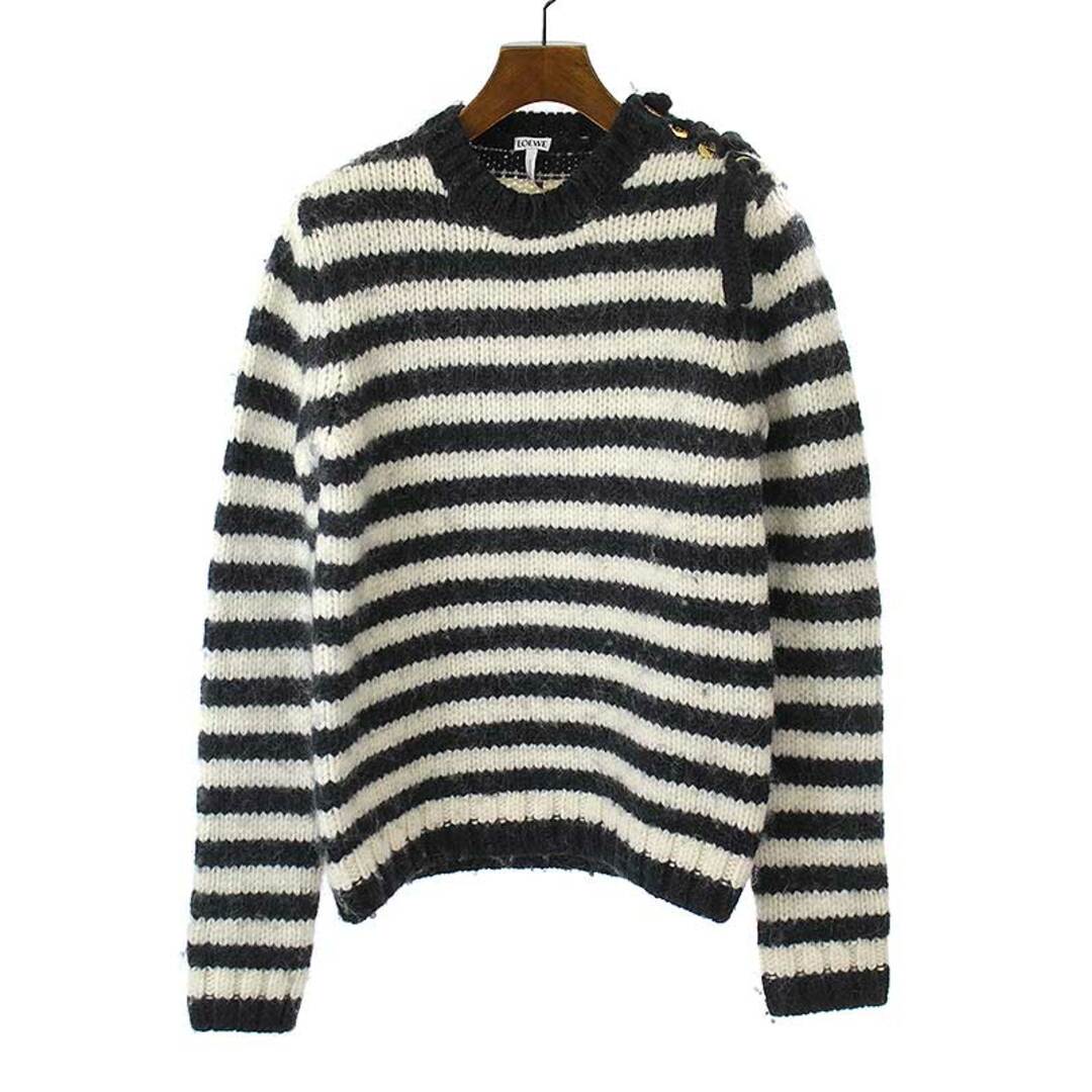 LOEWE - LOEWE ロエベ 17AW ショルダーボタン アルパカボーダーニット