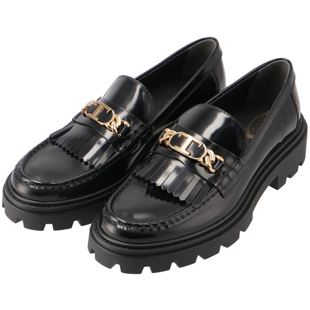 TOD'S(トッズ)のトッズ TOD'S タッセルローファー メタル Tチェーン ビーフロールローファー レディース 靴 XXW08J0GF80 SHA B999 レディースの靴/シューズ(ローファー/革靴)の商品写真