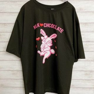 うさぎ ラビット 半袖 Tシャツ 病みかわ ゴスロリ 地雷系 原宿(Tシャツ(半袖/袖なし))