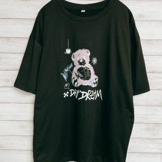 くま ベア 半袖 Tシャツ 病みかわ ゴスロリ 地雷系 原宿 ブラック 黒の