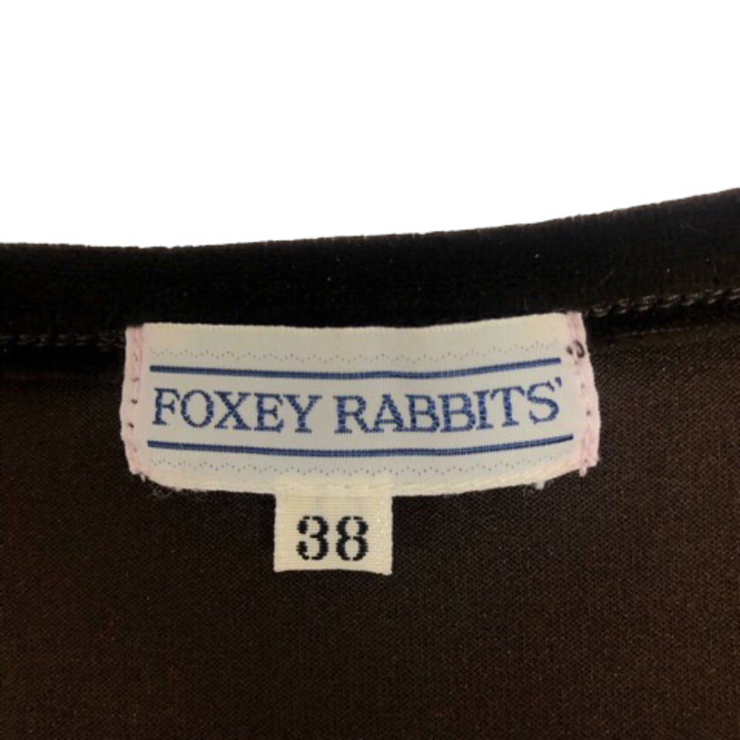 FOXEY(フォクシー)のフォクシー RABBITS ワンピース ウール混 ベロア 七分袖 膝丈 38 茶 レディースのジャケット/アウター(その他)の商品写真