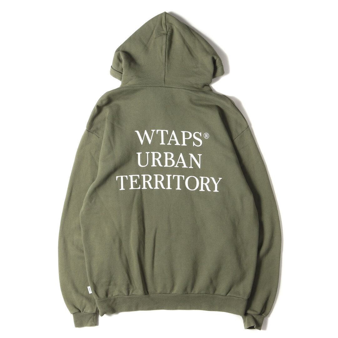 パーカーWTAPS ダブルタップス パーカー サイズ:XL 21AW URBAN TERRITORY スウェット パーカー オリーブドラブ トップス フーディー【メンズ】