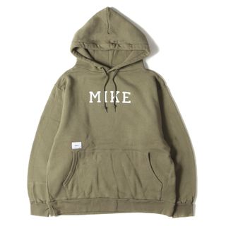 ダブルタップス(W)taps)のWTAPS ダブルタップス パーカー サイズ:M 21SS サイズロゴ スウェット パーカー ACADEMY HOODED オリーブドラブ トップス フーディー スウェットシャツ【メンズ】【中古】(パーカー)