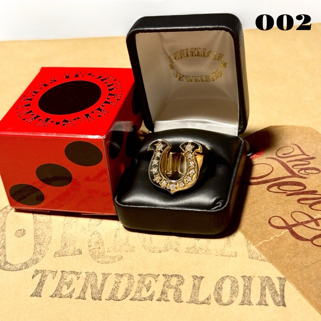 高級品！ TENDERLOIN ホースシューリング 8K ゴールド ダイヤモンド