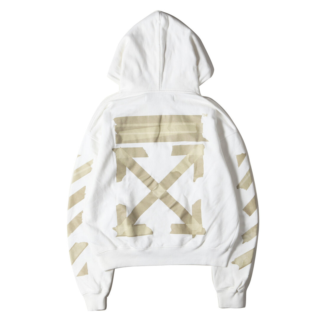 OFF-WHITE オフホワイト パーカー サイズ:M 20SS テープ アロー オーバーサイズ スウェット パーカー TAPE ARROWS OVER HOODIE ホワイト 白 トップス フーディー 【メンズ】