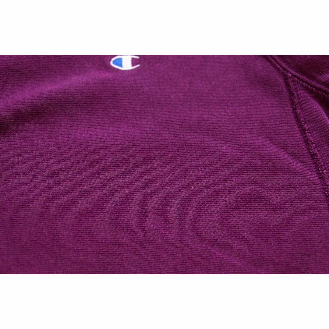 90s USA製 Championチャンピオン ワンポイント リバースウィーブ スウェット 赤紫 M★128 オールド ビンテージ ロゴ刺繍