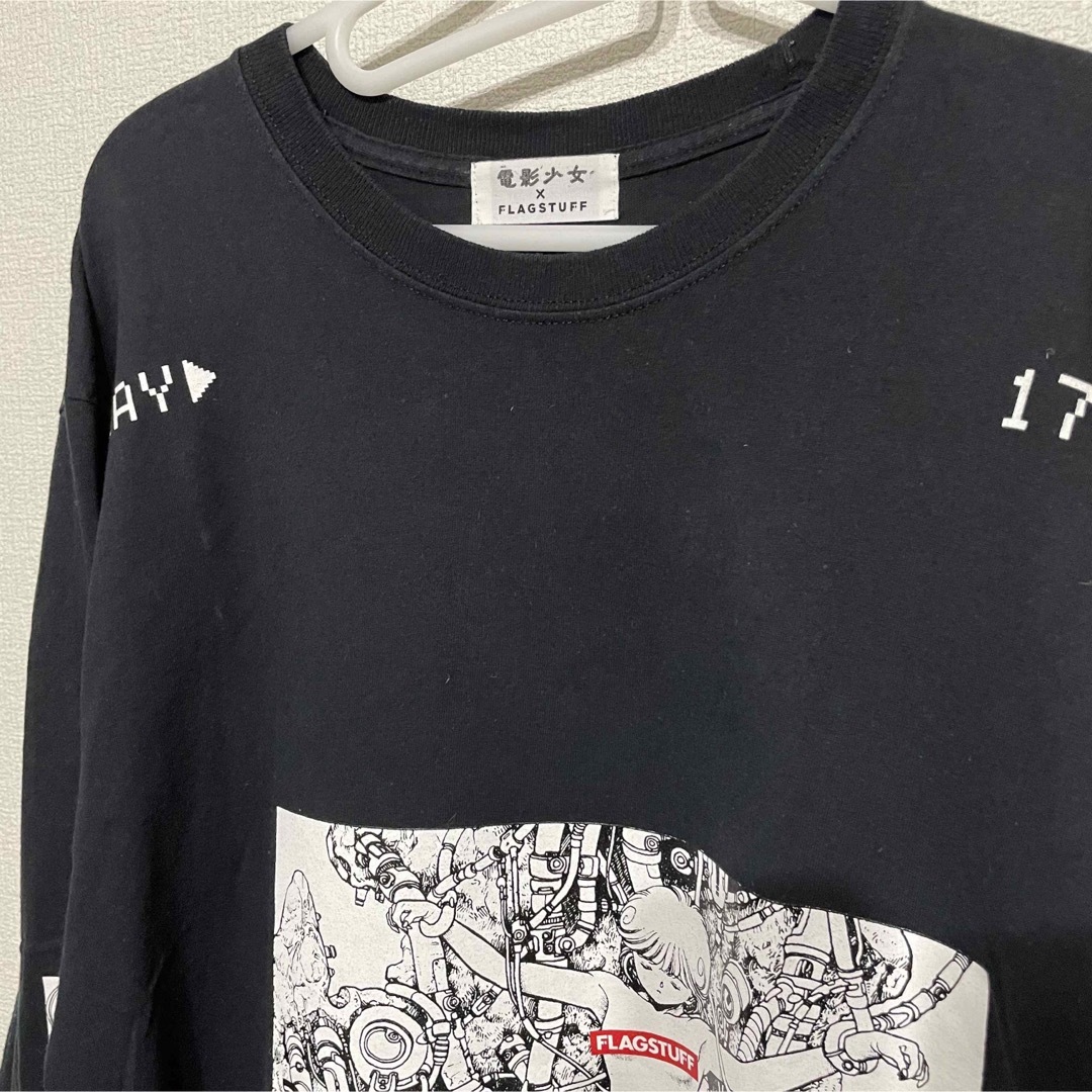 F-LAGSTUF-F - 電影少女 フラグスタフ コラボ長袖Tシャツ L 黒 F-LAGSTUF-F - 電影少女 フラグスタフ コラボ長袖Tシャツ L 黒
