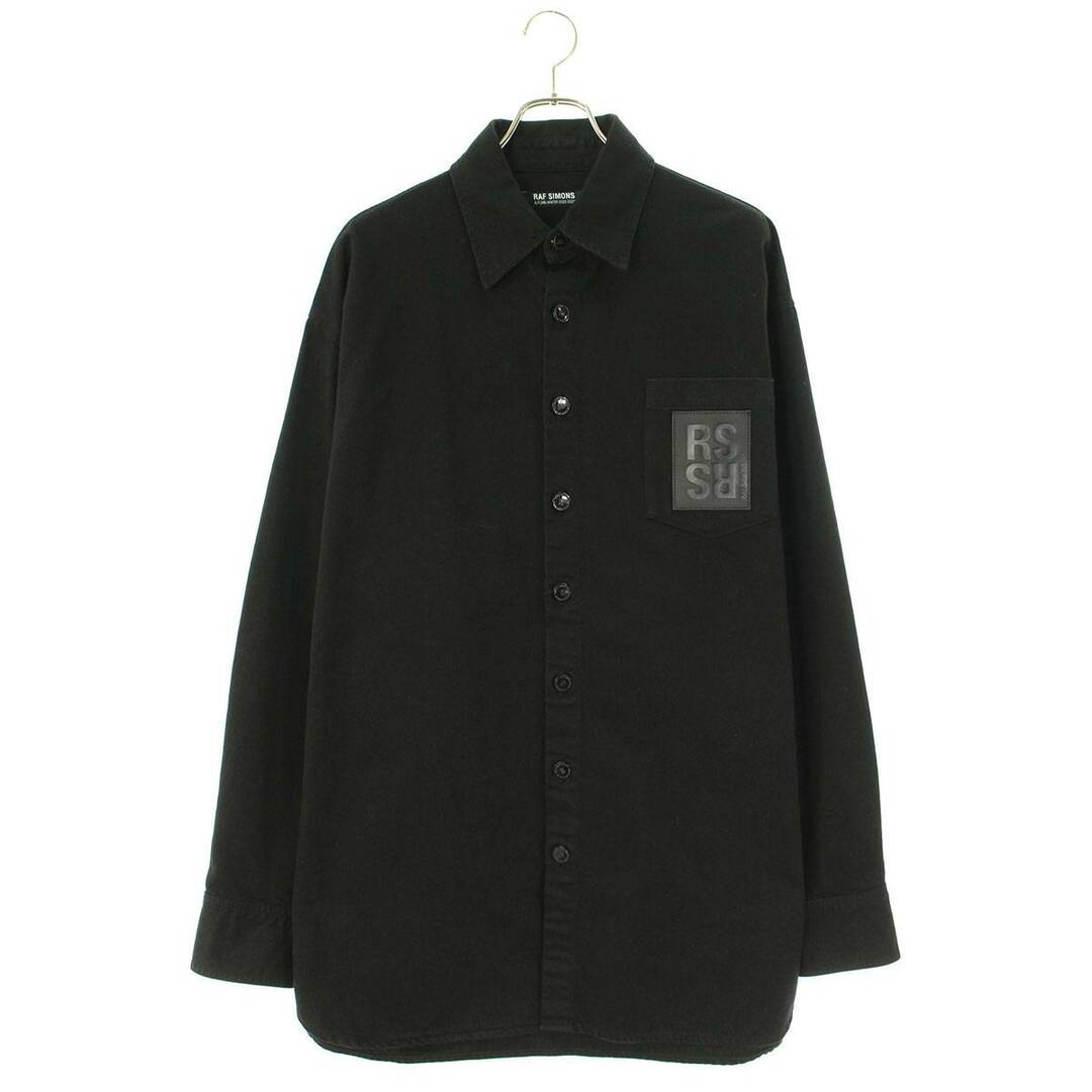 ラフシモンズ  22AW  222-M243 Oversized denim shirts with R pin in back ロゴパッチオーバーサイズデニム長袖シャツ メンズ XS