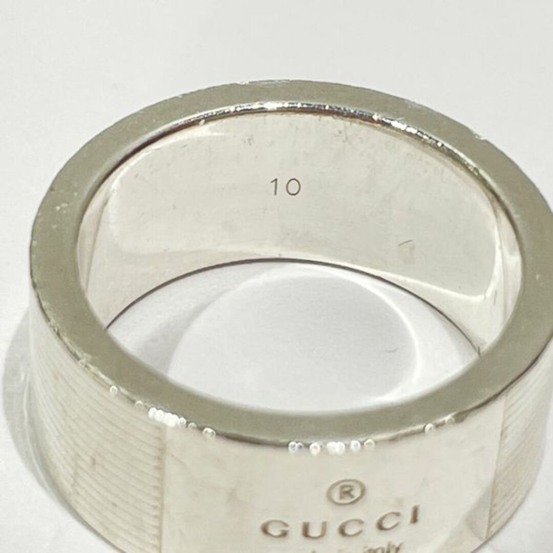 Gucci(グッチ)のGUCCI ロゴ 8ｍｍ 10 9号 リング・指輪 SV925 レディースのアクセサリー(リング(指輪))の商品写真