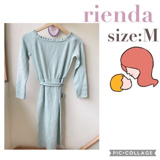 リエンダ(rienda)のrienda▸︎▹︎ニットワンピース　M(ひざ丈ワンピース)