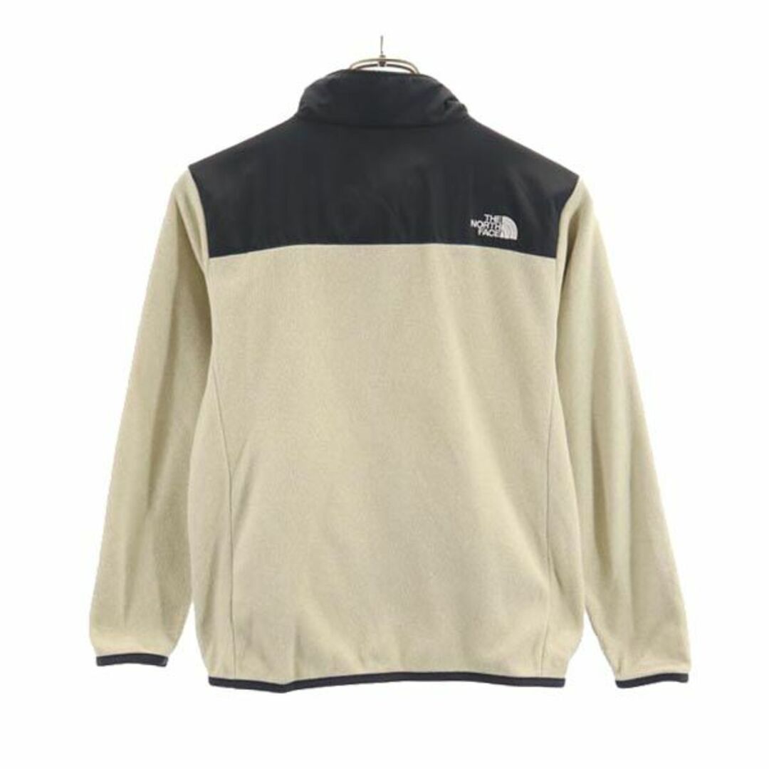 ノースフェイス NAJ72040 アウトドア 長袖 フリースジャケット 150 ベージュ系 THE NORTH FACE ロゴ キッズ 古着 【231107】