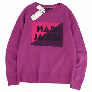 マークジェイコブス(MARC JACOBS)の未使用 マークジェイコブス MARC JACOBS スウェット トレーナー ロングスリーブ ロゴ柄 コットン トップス メンズ S パープル(スウェット)