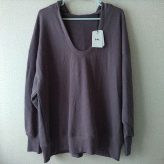 グレイル(GRL)の新品シワ有/グレイル/Vネックパーカー/くすみパープル/F/GRL(パーカー)