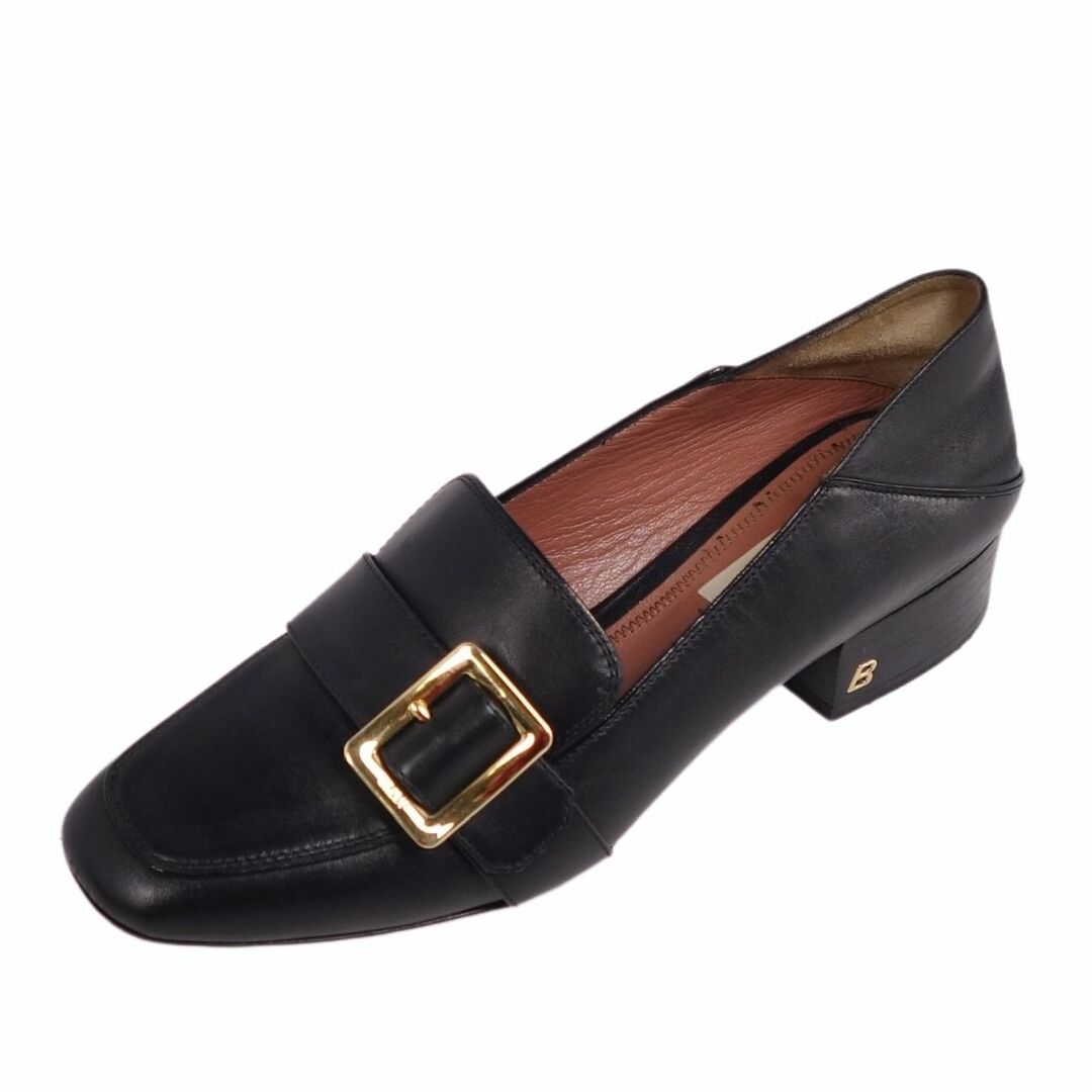 Bally(バリー)の美品 バリー BALLY パンプス ローファー ヒール バックル カーフレザー シューズ レディース 35.5(22.5cm相当) ブラック レディースの靴/シューズ(ハイヒール/パンプス)の商品写真