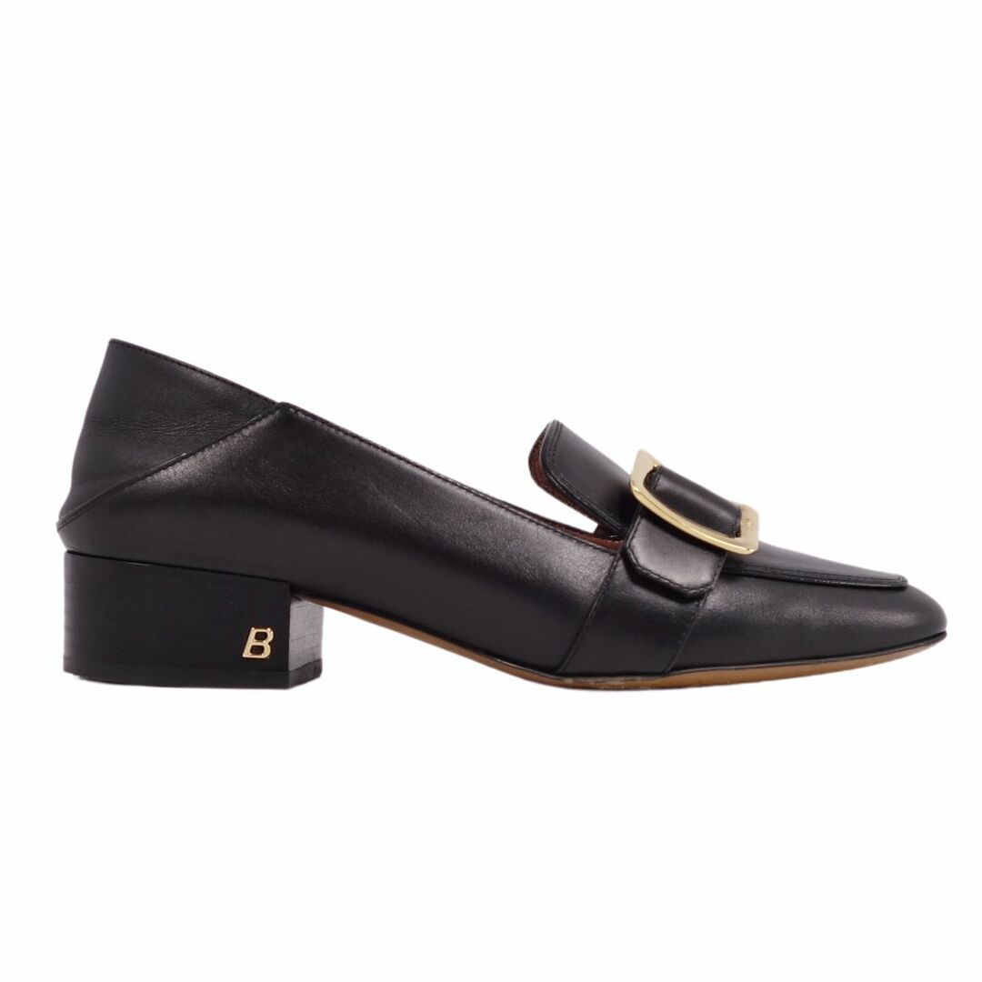 Bally(バリー)の美品 バリー BALLY パンプス ローファー ヒール バックル カーフレザー シューズ レディース 35.5(22.5cm相当) ブラック レディースの靴/シューズ(ハイヒール/パンプス)の商品写真