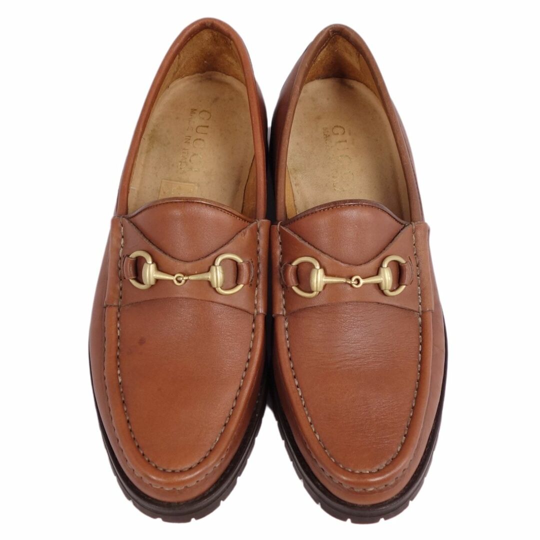 Gucci(グッチ)のVintage グッチ GUCCI ローファー モカシン ホースビット カーフレザー シューズ レディース 36.5(23.5cm相当) ブラウン レディースの靴/シューズ(ローファー/革靴)の商品写真