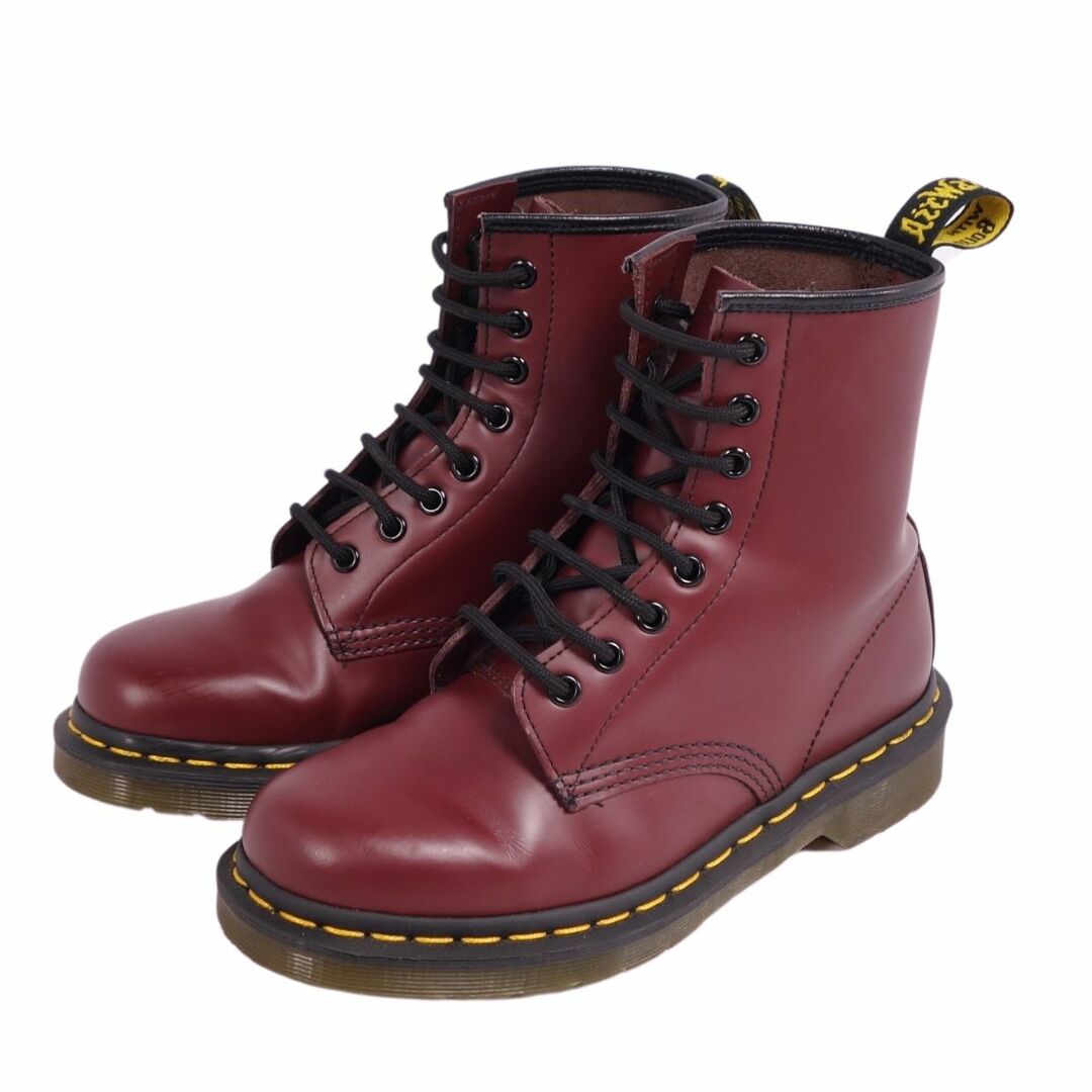 Dr.Martens(ドクターマーチン)の美品 ドクターマーチン Dr.Martens ブーツ ショートブーツ 1460 8ホール スムースレザー シューズ レディース UK5(24cm相当) チェリーレッド レディースの靴/シューズ(ブーツ)の商品写真