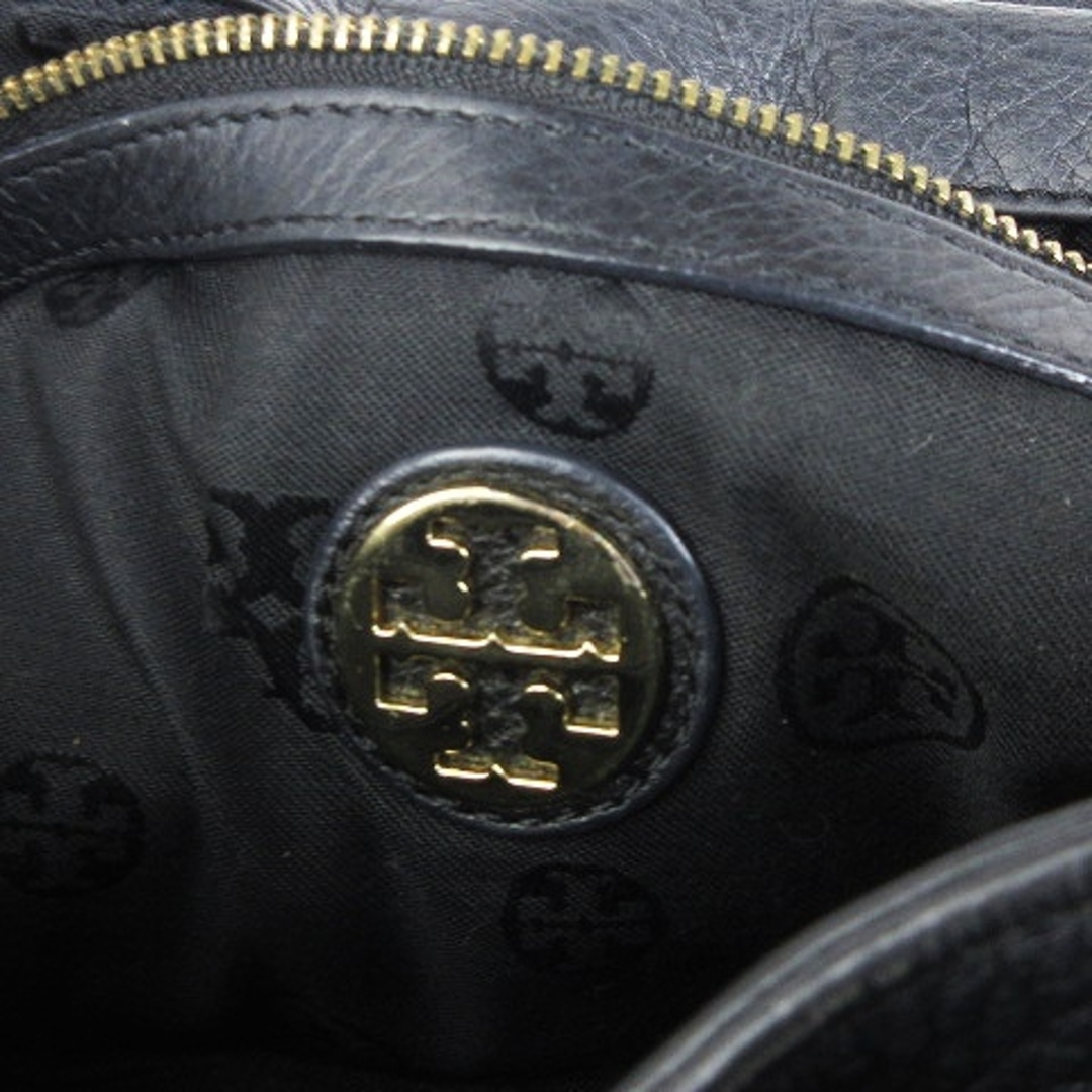 トリーバーチ ショルダーバッグ ハンド 鞄 2WAY ロゴ レザー 黒 ■SM1