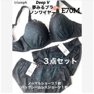 トリンプ(Triumph)の【新品タグ付】triumph❤︎ペアショーツ２枚付きE70M（定価¥7,249）(ブラ&ショーツセット)