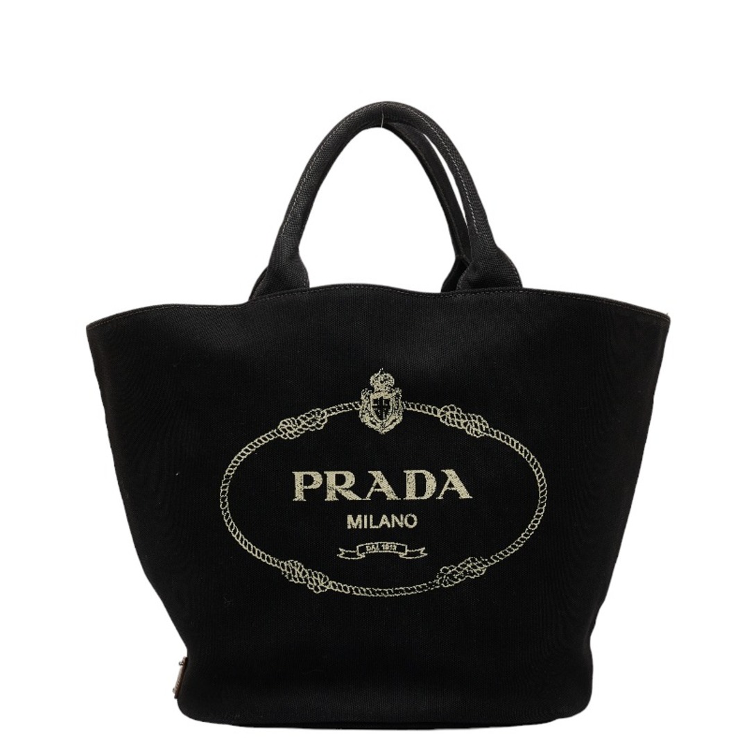 プラダ カナパ バケツ型 トート シルバー金具 ハンドバッグ ショルダーバッグ 2WAY キャンバス レディース PRADA 【1-0121506】