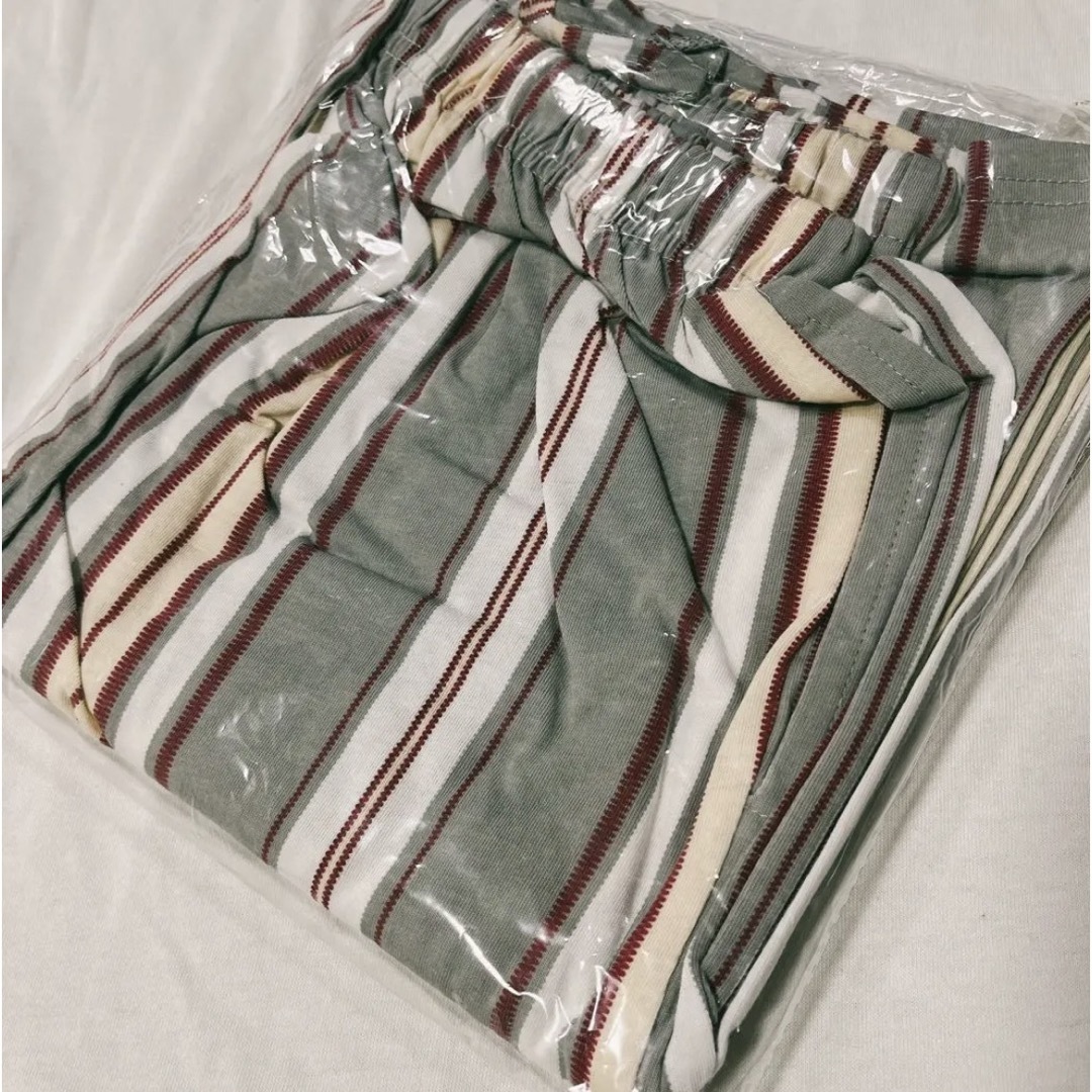 ルームパンツ レディース パジャマパンツ メンズ ストライプパンツXL レディースのルームウェア/パジャマ(ルームウェア)の商品写真