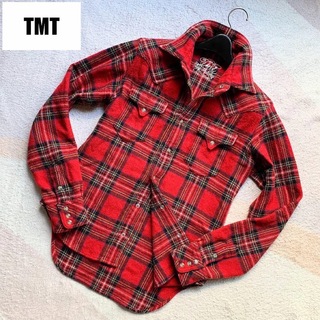 ティーエムティー(TMT)のTMT　厚手アンゴラ混ウールチェックシャツ(シャツ)