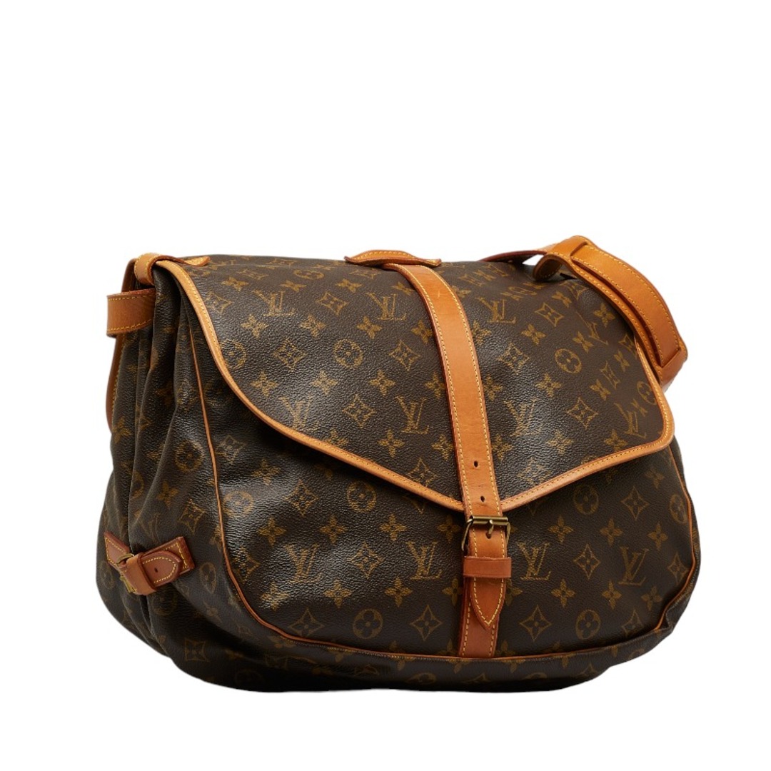 ルイ ヴィトン モノグラム ソミュール35 斜め掛け ショルダーバッグ M42254 PVC レディース LOUIS VUITTON 【228-32031】