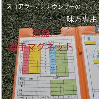 にしぞー様専用　スコアラー、アナウンサーの強い味方用　追加選手マグネット10名分(記念品/関連グッズ)