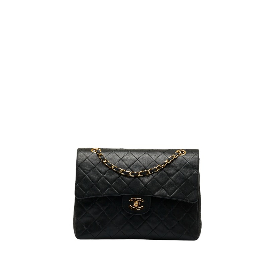 シャネル マトラッセ ダブルフラップ チェーン ショルダーバッグ レザー レディース CHANEL 【214-24256】約40cm開閉式