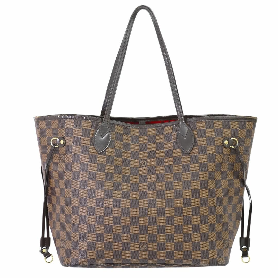 トートバッグ本物 ルイヴィトン LOUIS VUITTON LV 旧型 ネヴァーフル MM ダミエ エベヌ トートバッグ ショルダーバッグ ブラウン N51105 Neverfull バッグ