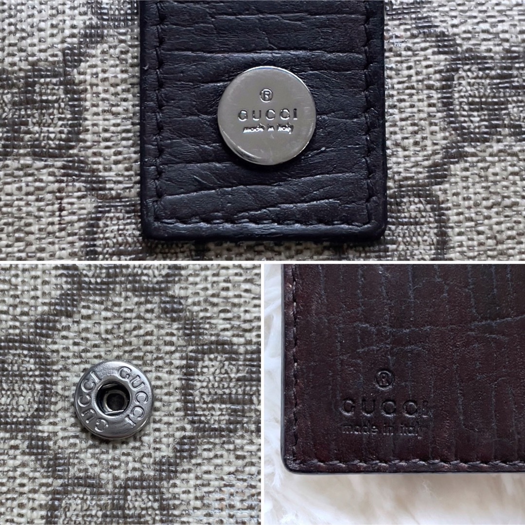 美品】GUCCI グッチ 折り財布 Wホック GG スプリーム ユニセックス 美品】GUCCI グッチ 折り財布 Wホック GG スプリーム ユニセックス