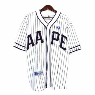 エーエイプバイアベイシングエイプ(AAPE BY A BATHING APE)のエーエイプ AAPE ■ ワッペン ベースボール シャツ　29909(シャツ)