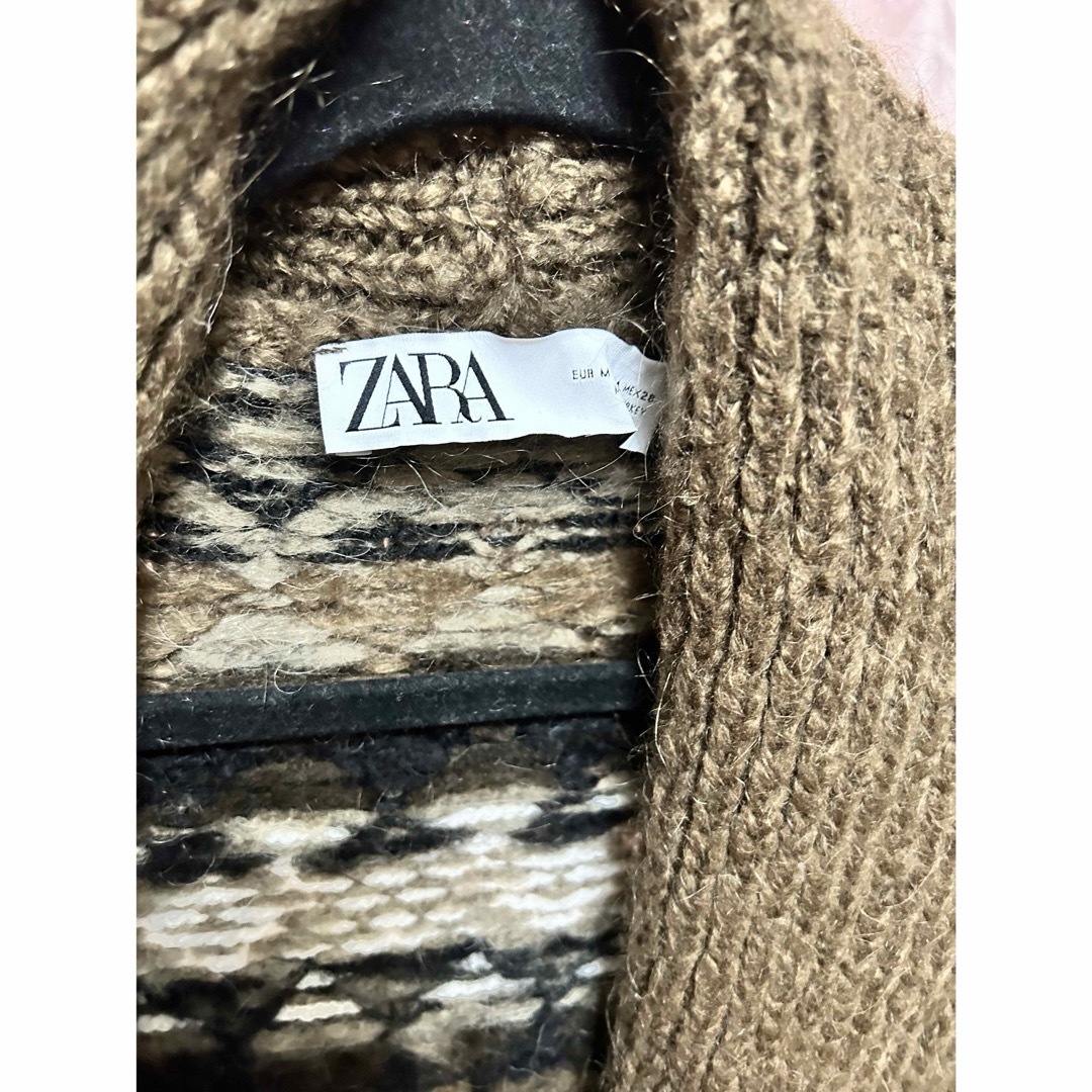 ZARA(ザラ)の着用1回☆ZARA ニット オーバーサイズ ロングカーディガン レディースのトップス(カーディガン)の商品写真